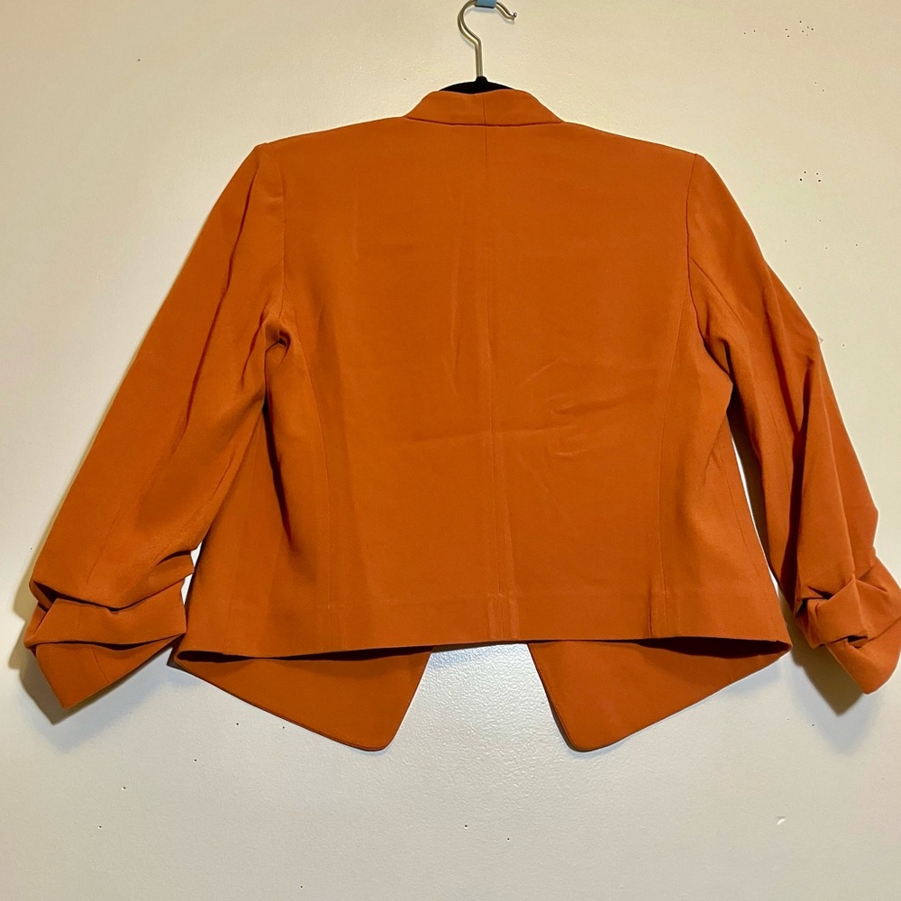Babaton Vibrant Pumpkin Orange Blazer-unlined, but elegantly stitched - Picture 8 of 16